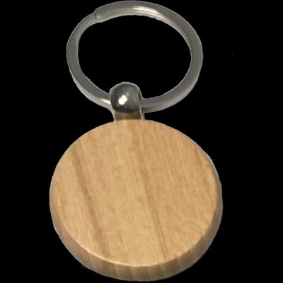 Circle Wooden Keychain Thumbnail