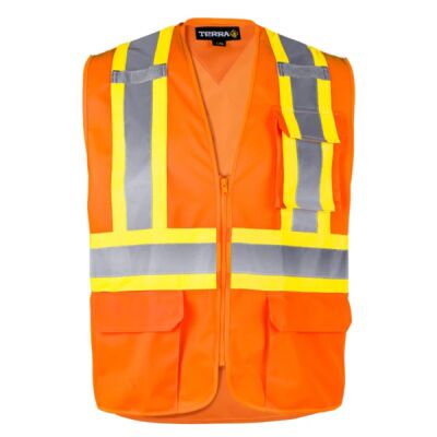 Terra® Hi-Vis Polyester Safety Vest with Zipper - CSA Class 2 Level 2 Thumbnail