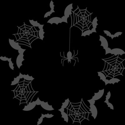 Bats and Webs Border (0863) Thumbnail