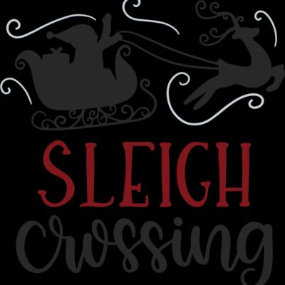 Sleigh Crossing Silhouette (0711) Thumbnail