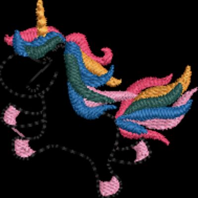 Running Unicorn Line Art (0401) Thumbnail